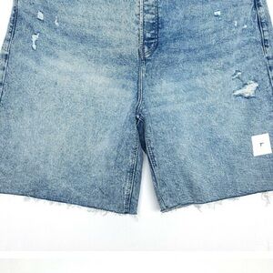 Extra high rise denim shorts